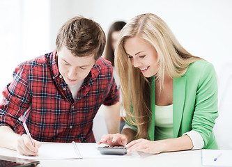 Image showing students doing mathematics at school