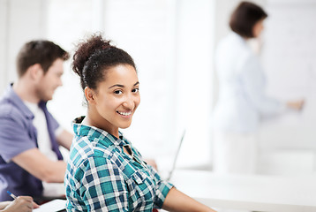 Image showing international student studying in college