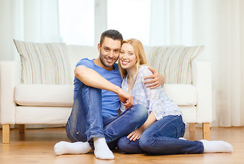 Image showing smiling happy couple at home