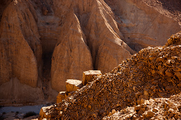 Image showing Mountains in stone desert nead Dead Sea