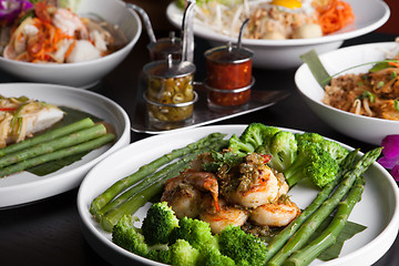 Image showing Shrimp Scampi Asian Dishes