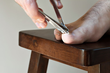 Image showing Clipping Toenails
