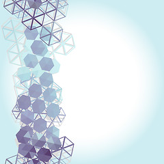 Image showing Abstract background with blue lilac hexagons