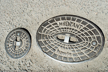 Image showing Old manhole of fire hydrant