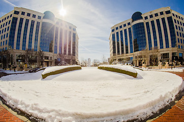 Image showing winter street scenes around piedmont town centre charlotte,nc