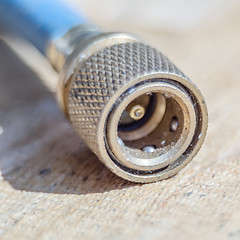 Image showing air hose connector closeup