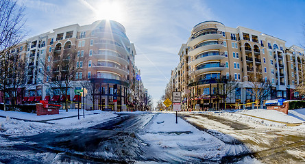 Image showing winter street scenes around piedmont town centre charlotte,nc