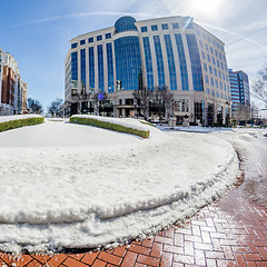 Image showing winter street scenes around piedmont town centre charlotte,nc