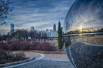 Image showing view of charlotte nc skyline from midtown park