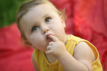 Image showing Curious baby