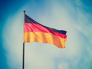 Image showing Retro look German flag