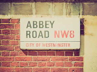 Image showing Retro look Abbey Road, London, UK