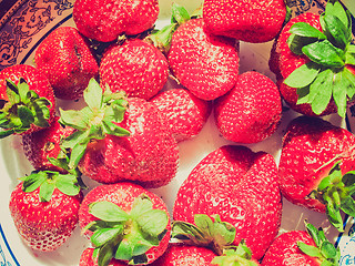 Image showing Retro look Strawberries