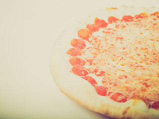 Image showing Retro look Pizza Margherita