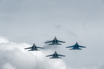 Image showing Military air fighters Su-27