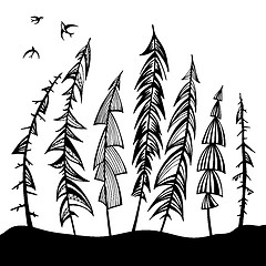 Image showing Vintage forest set.