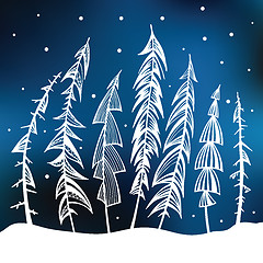 Image showing Forest. Winter background.