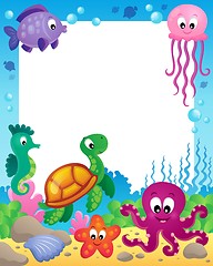 Image showing Frame with underwater animals 3