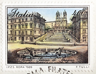 Image showing Spanish Steps Stamp