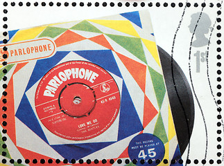 Image showing Beatles Vinyl Stamp