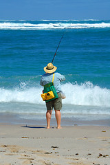 Image showing Beach Fishing