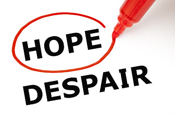 Image showing Hope or Despair Red Marker