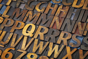 Image showing letterpress alphabet abstract