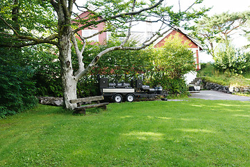 Image showing Barbecue place in backyard.