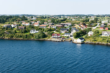 Image showing Typical Norwegian village