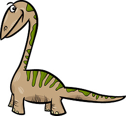 Image showing apatosaurus dinosaur cartoon illustration