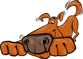 Image showing funny dog cartoon illustration