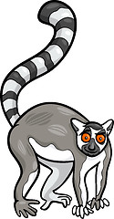 Image showing lemur animal cartoon illustration