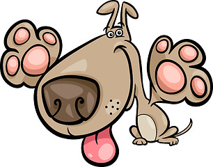 Image showing cute dog cartoon illustration