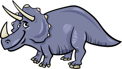 Image showing triceratops dinosaur cartoon illustration