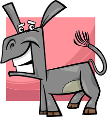 Image showing funny donkey cartoon illustration