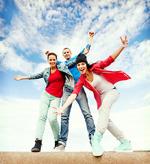 Image showing group of teenagers dancing