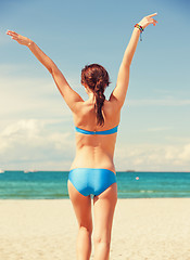 Image showing woman on the beach