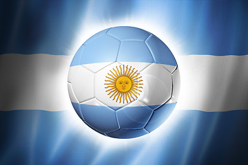 Image showing Soccer football ball with Argentina flag