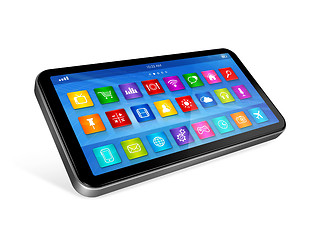 Image showing Smartphone Touchscreen HD - apps icons interface