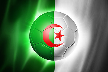 Image showing Soccer football ball with Algeria flag
