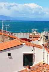 Image showing Italy. Sicily island . Province of Palermo. Cefalu. Roofs 