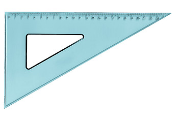 Image showing Set square triangle