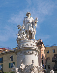 Image showing Columbus monument in Genoa