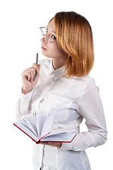 Image showing Young red-haired businesswoman