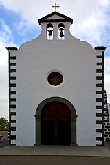Image showing bell tower teguise   lanzarote  