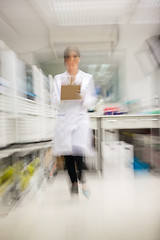 Image showing Researcher Walking In Hospital