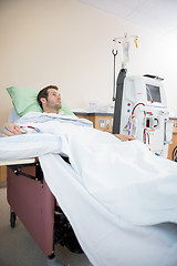 Image showing Male Patient Receiving Renal Dialysis