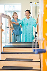 Image showing Patient Being Assisted By Physical Therapist