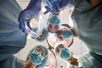 Image showing Surgeons With Oxygen Mask In Operation Room