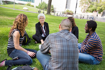 Image showing Outdoor University Class